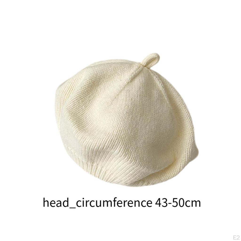 Beret Hat Cold Weather Knitted Beanie Cap for Traveling