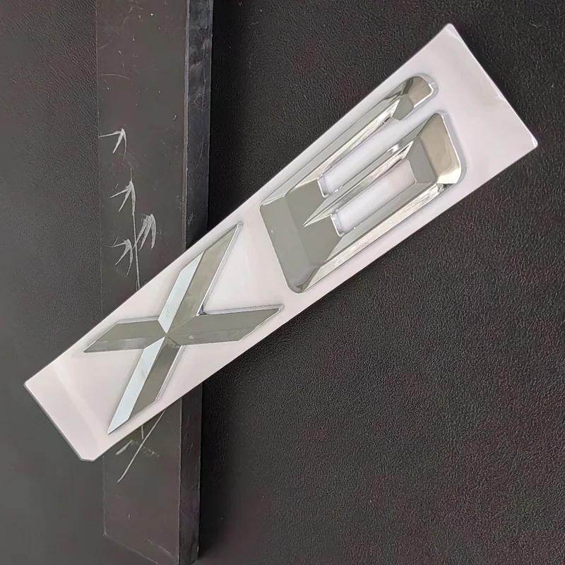3D ABS Black Silver for BMW X3 X1 X6 X5 GT Trunk Sticker Logo Emblem Letters Car Trunk Badge Sticker Ye2