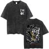 Washed Vintage Anime One Punch Man Tatsumaki Graphic T-shirt Funny Manga Harajuku T Shirt Fashion Oversized T-shirts Unisex