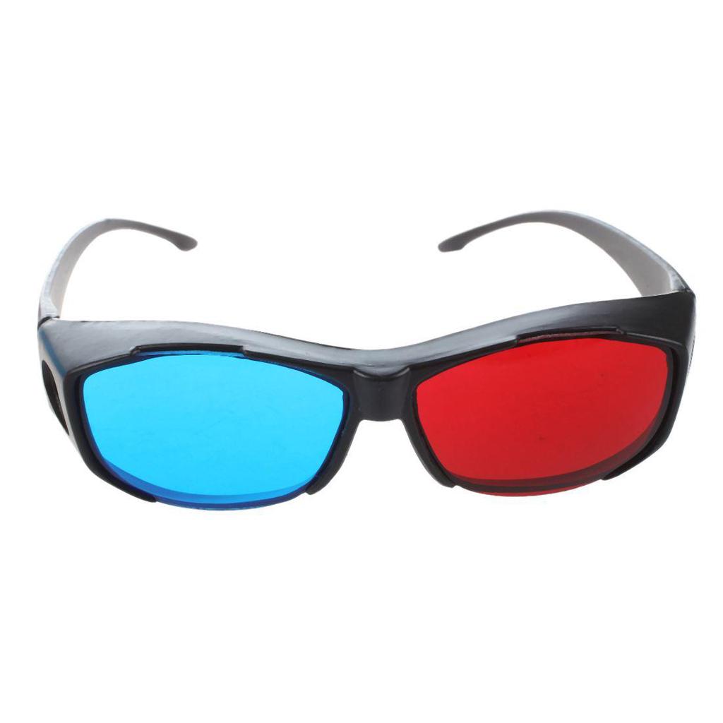 Cyan Anaglyph Simple Style 3d Glasses 3d Movie Game-extra Upgrade Style 2Pcs With Different Style Red-blue
