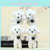 Lovable Tiny Teddy Dog Plush Key Chain Poodle Stuffed Animal Bag Charm