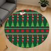1pc Christmas Tree Round Chair Mat Area Rug - Non-Slip, Floor Mat for Office, Bedroom, and Indoor Decor -1002152