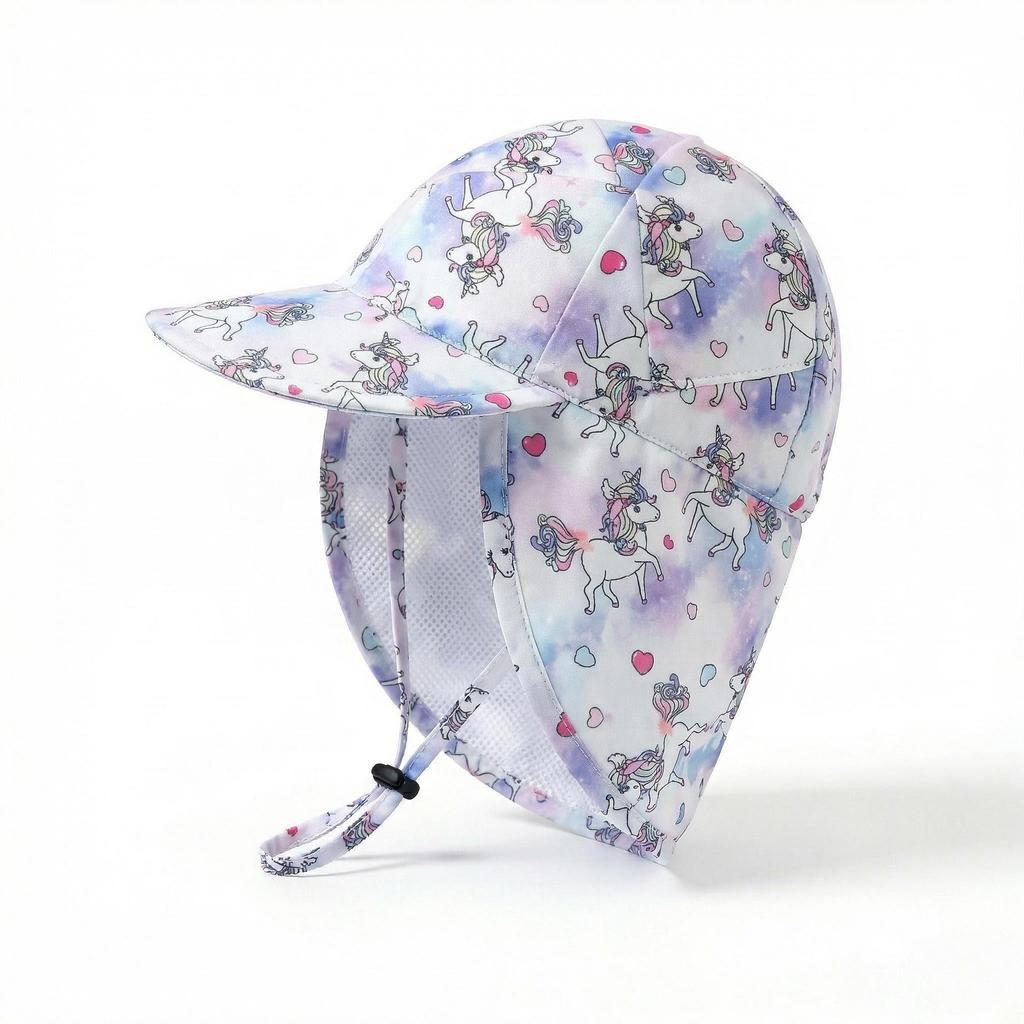 Kids' Quick-Dry Sun Hat with Neck Protection - Boys & Girls Baseball Cap for Outdoor Play