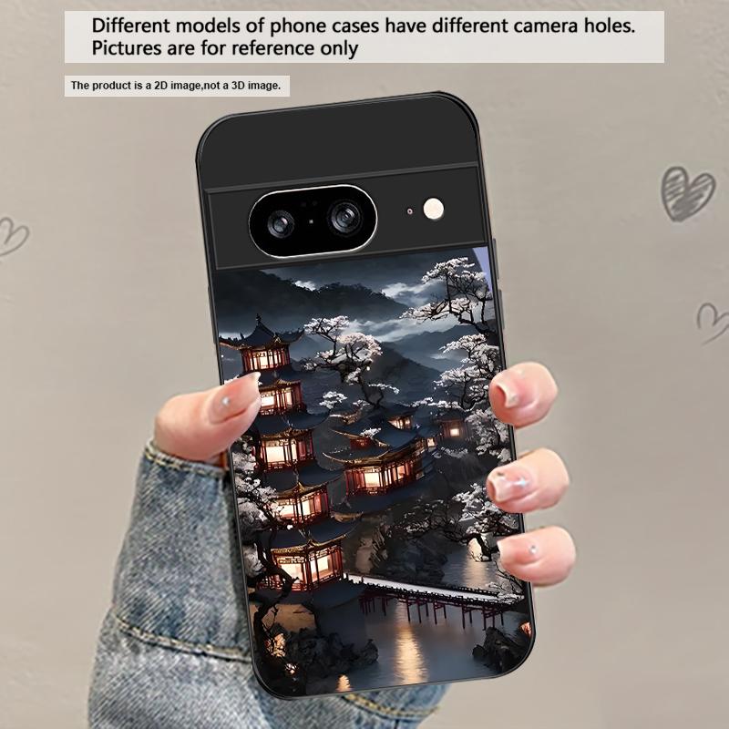 

Moonlight Fairy Trail For Google Pixel 8 7 9 10 Pixel 10 Pro XL Pixel 9 Pro XL Pixel 8a 7a Pixel 7 Pro Black Glass Phone Case Google Pixel 7
