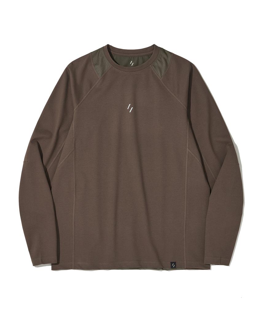 WELTER EXPERIMENT Anemos Long Sleeve T-Shirt Brown