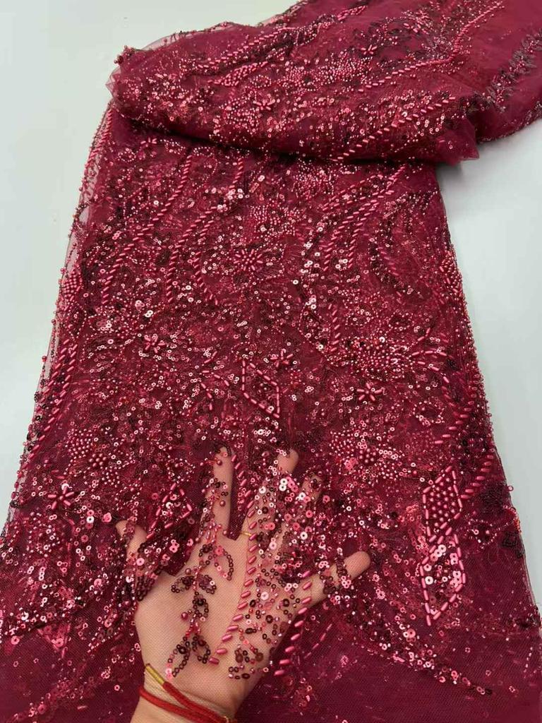 White African Groom Lace Fabric Latest Nigerian Laces Fabric 2025 High Quality Lace Sequins Embroidered French For Party Dresses