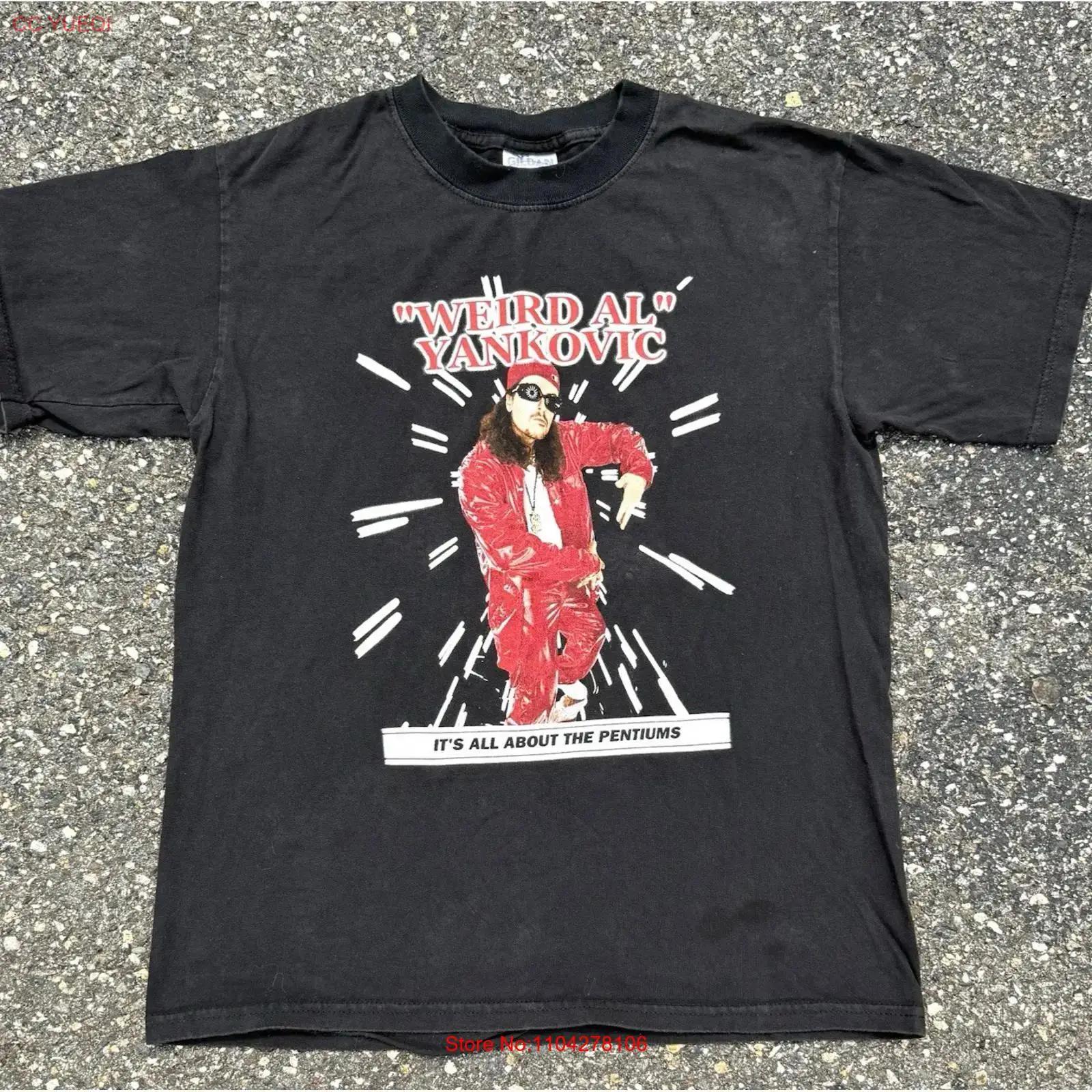 

Vintage Weird Al Yankovic 90s Band Tour Concert T Shirt Size M Medium 1999 Black vintage Washed Slightly Versatile Stretched 5XL різнокольоровий