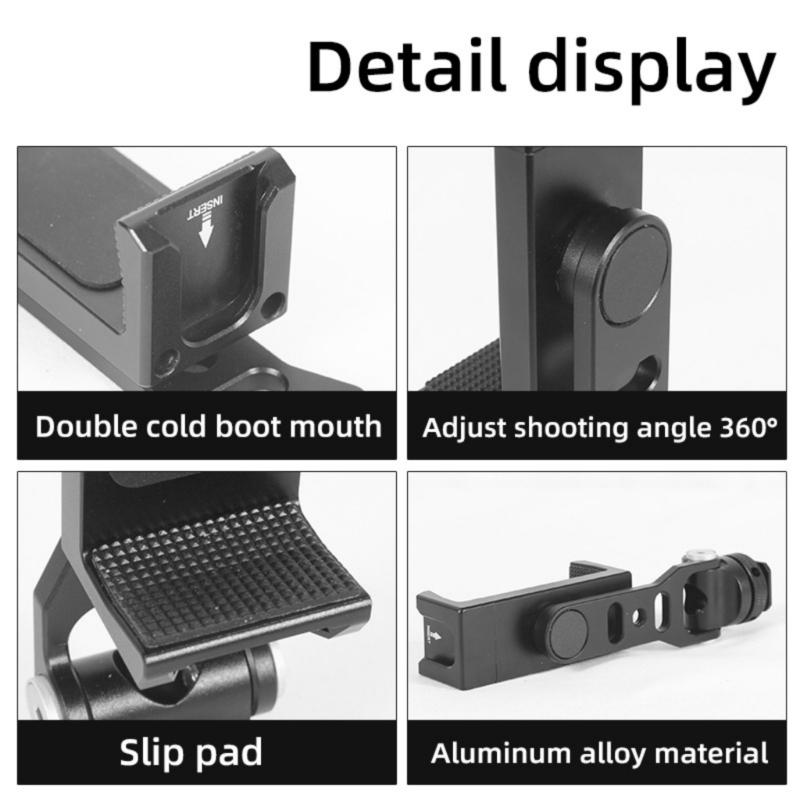 Universal Mount Bracket Aluminum Phone Holder Stand 360 Degree Rotation 180 Adjustable Lean  for Camera Cage Photo 