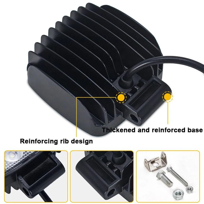 4 Inch Led Flood Light Excavator Squar Forklift Tractor Heavy Duty Blub Offroad 12V 24V 6240Lm Agricultural Vehicles
