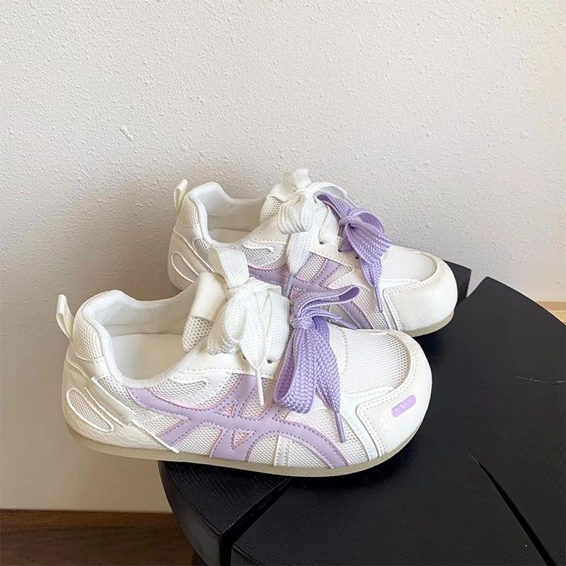 Casual sports board shoes women's new summer breathable mesh thin soft sole not tired feet white shoes