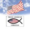 Christliche Stolze Amerikanische Flagge 3x5 Fuß Fischflagge Jesus Christus Religiöses Symbol USA