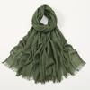 Large Size Cotton Feeling Scarf Women Plain Foulard Femme Luxury Hijab Long Bandana Evening Party Dress Shawls and Wraps
