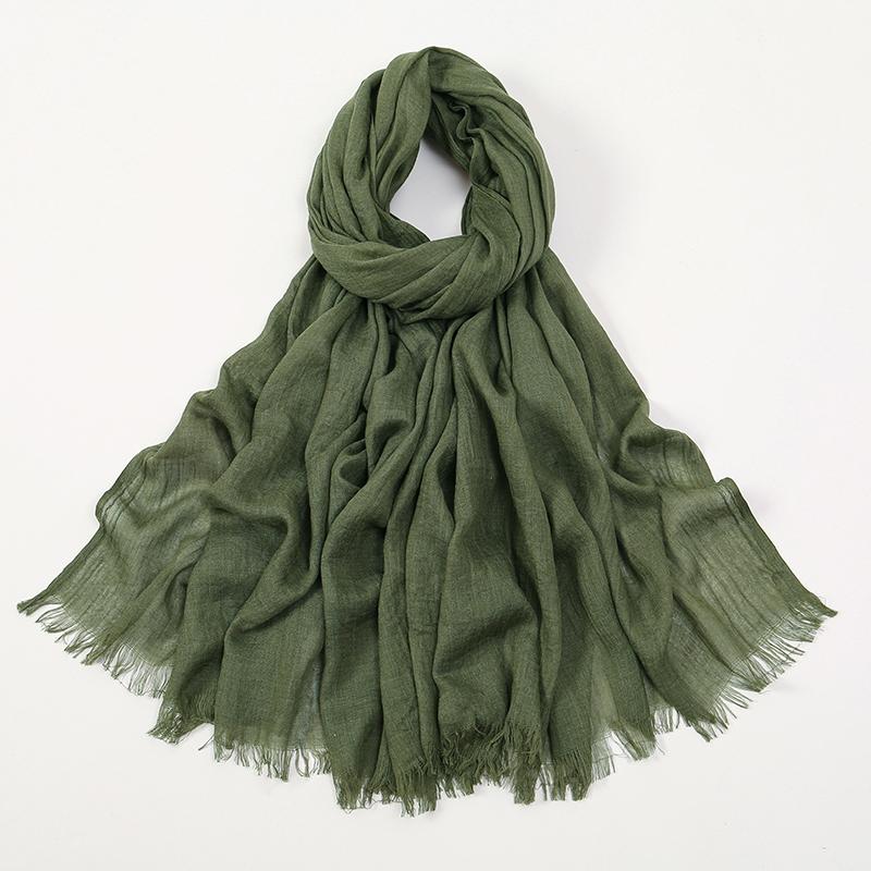 Large Size Cotton Feeling Scarf Women Plain Foulard Femme Luxury Hijab Long Bandana Evening Party Dress Shawls and Wraps