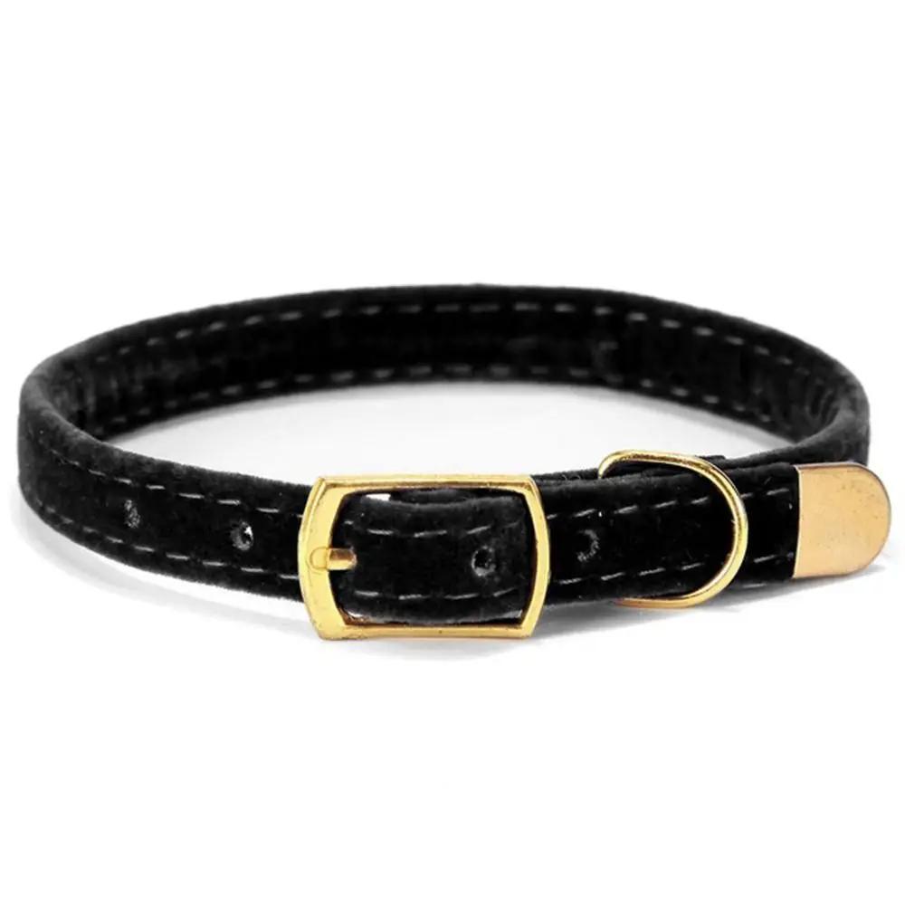 Cute Flocked Cloth Cat Collars Adjustable Durable Kitten with Or Without a Bell Pet Supplies Cat Dog