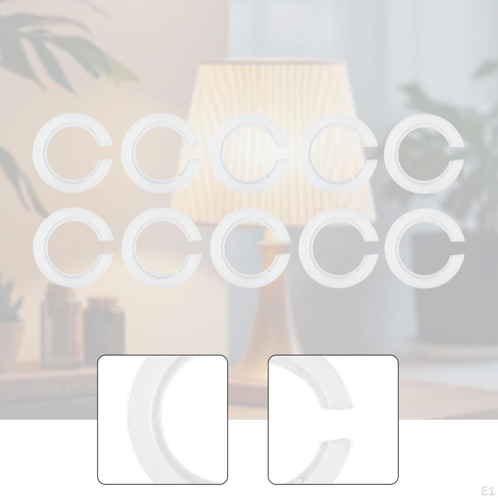 10 Pieces Lampshade Reducing Rings Washers Lightweight Repairing Light Shade Snap in Home Office E27