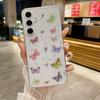 For Samsung Galaxy A55 5G Case Anti Drop TPU Phone Back Cover Epoxy Glitter Butterfly