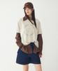 STUDIO TOMBOY Garment Dyed Flower Short Sleeve T-Shirt_Light Beige 9176322973