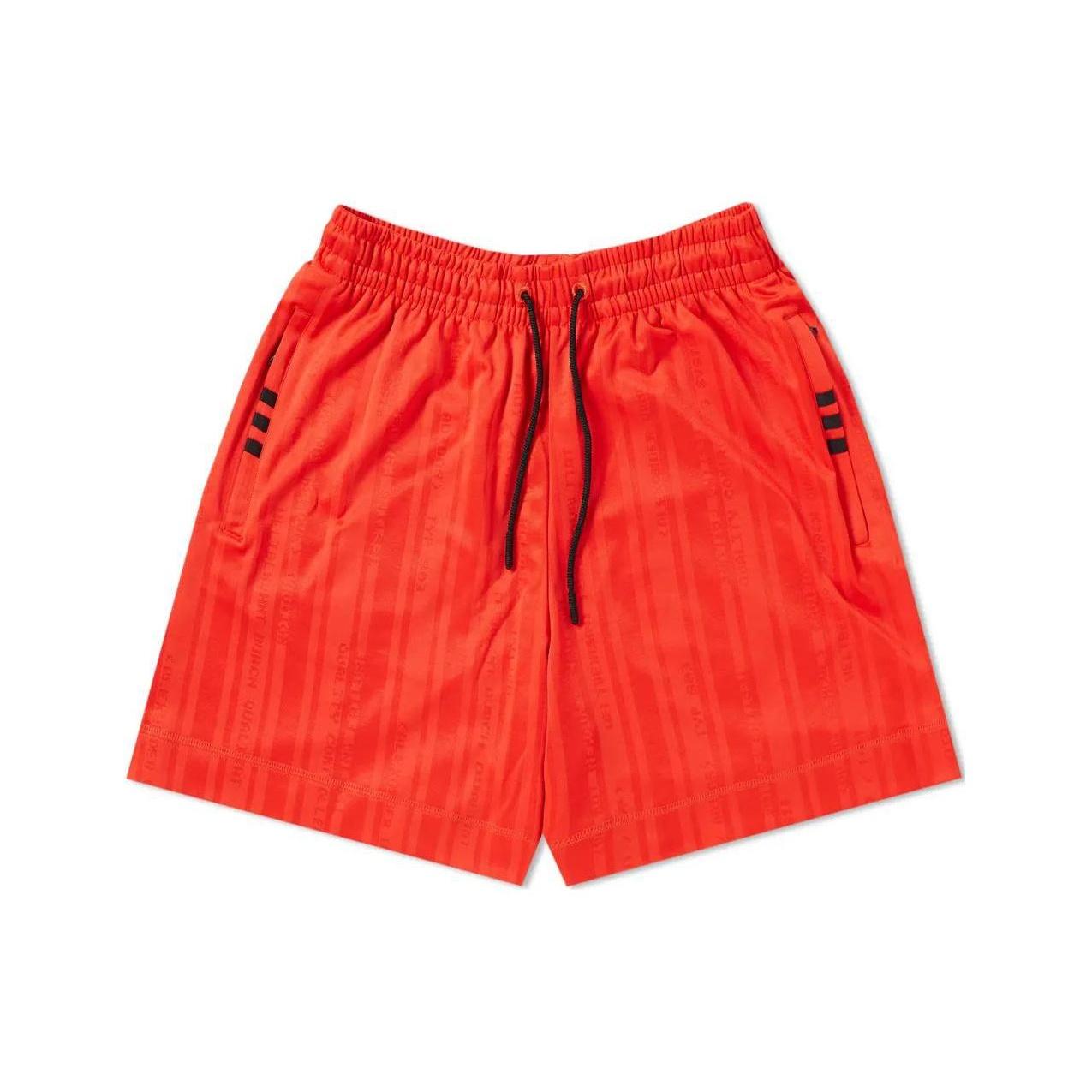 Men s adidas originals x Alexander Wang Crossover Solid Color Lacing Athleisure Casual Sports Shorts Red DM9682 S