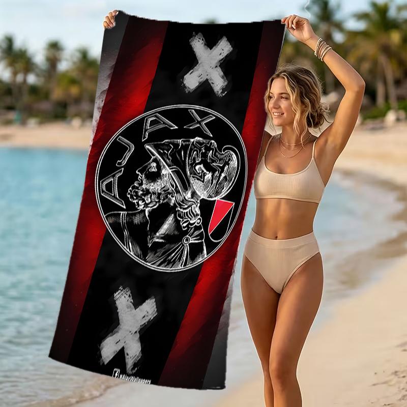 Beach Towel with AFC Ajax Pattern - soft,absorbent,machine washable Lightweight&Modern,swimming,Travel Essentials