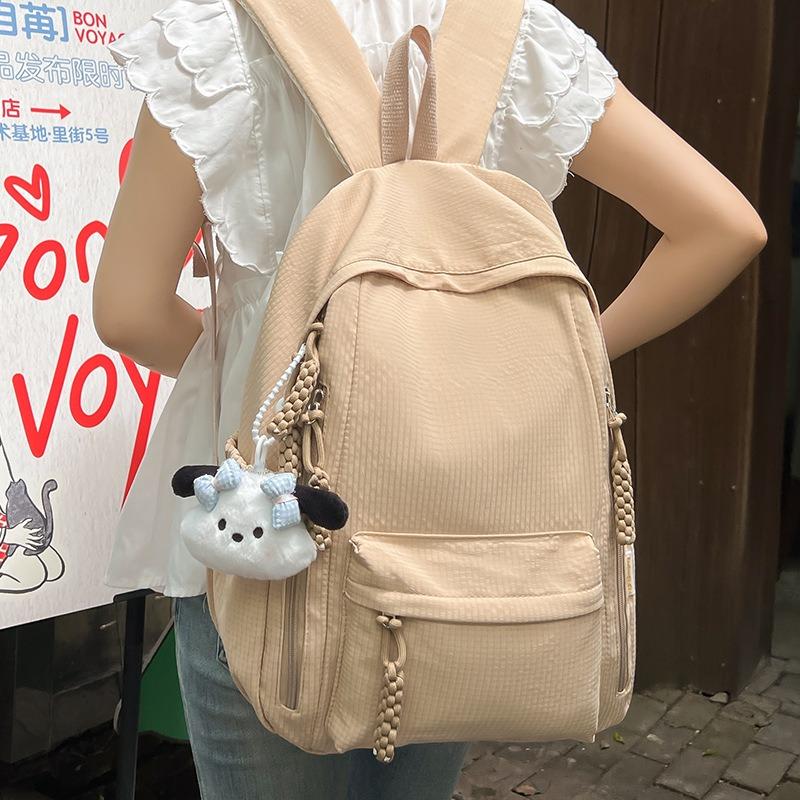 School bag backpack men's large-capacity leisure travel computer backpack female junior high school student high school student schoolbag tide