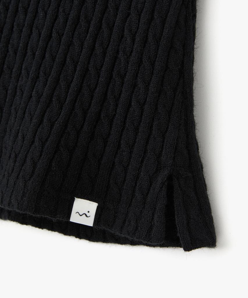 POEV Cable Knit Mini Skirt Shorts - Black