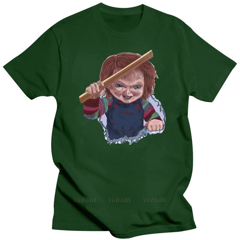Printed Summer Chucky T Shirt For Mens Letter Harajuku Fashion Cotton T Shirts Classic Solid Color Short Sleeve Tee Shirt Hiphop
