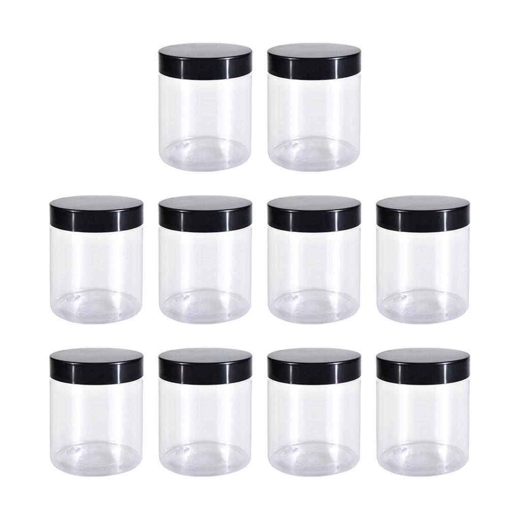Empty Pet Jar with Lid Multipurpose Storage Bottle Slime Cosmetics Container