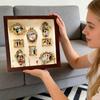 DIY Mini Museum Silhouette Box with Light And Figurines Custom Memory Display Silhouette Box Frame Kit with 8 Mini Gold Frames Gifts for Anniversary