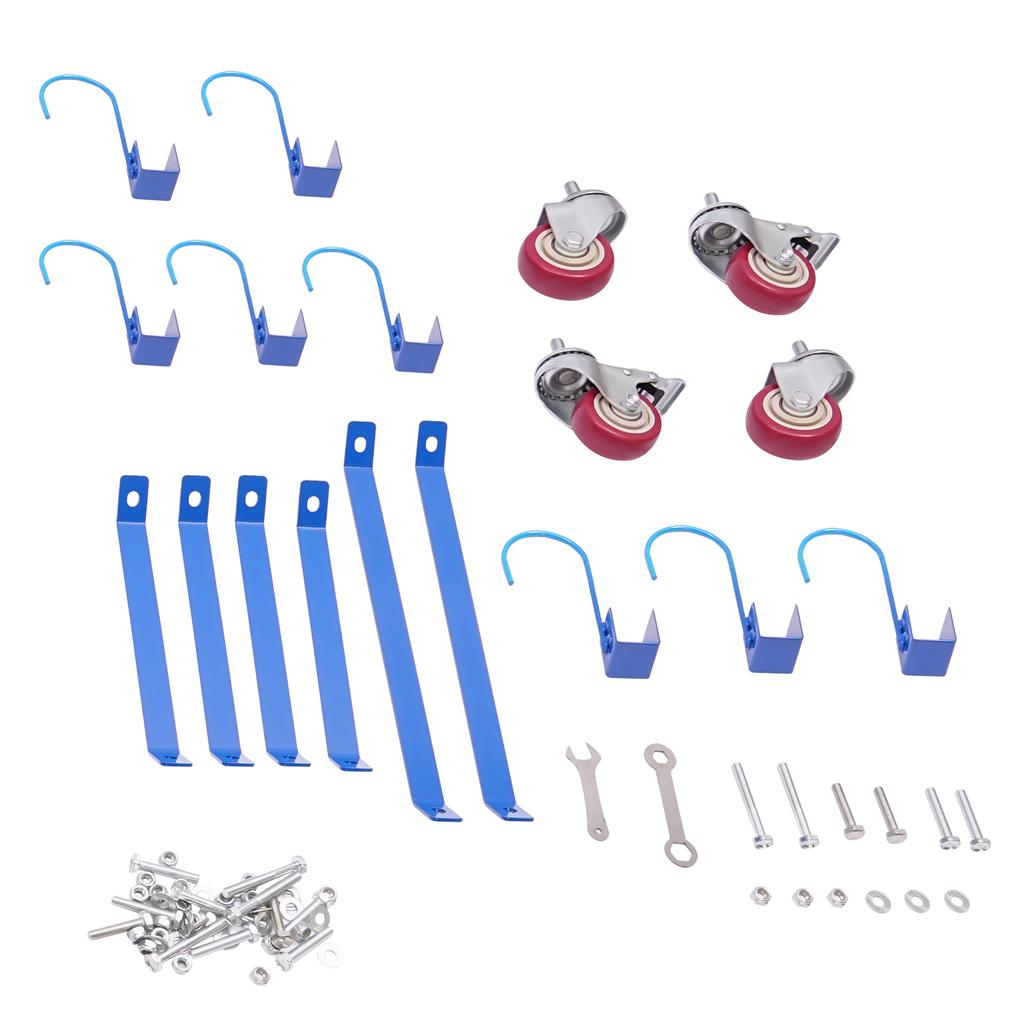 Heavy Duty Auto Painting Stand 8 Hooks Adjustable 5-7FT Height 240LBS Capacity with Casters for Car Door Hood Fender Drying Rack