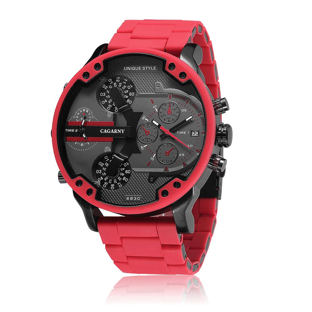 Cagarny 6830 Quartz Man Watch Unique Fashion Sport Casual Brand Clock Japanese  Movement Stainless Steel Strap