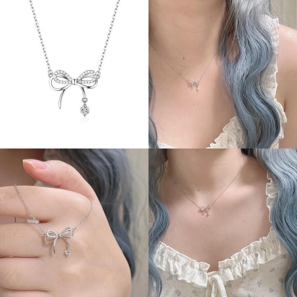 Butterfly Necklace Pendant Charming And Elegant Alloy Material White K Color