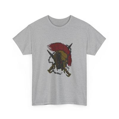 Spartanerhelm mit roter Feder T-Shirt | Antiker Krieger Grafik, Starke Kraft