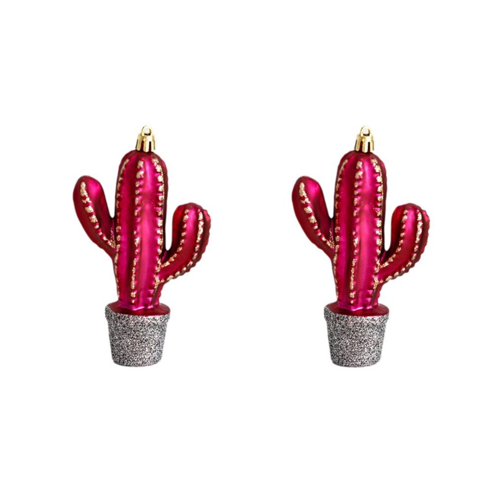 2/4 Pièces Pendentif Sapin de Noël en Plastique Soldat/Cactus/Voiture Rouge Doré Décoration Suspendue de Noël Décoratif