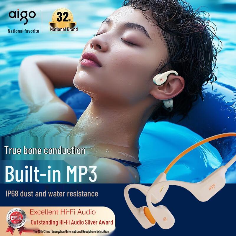 aigo GS06 IPX8 Waterproof Bone Conduction Sports Earphones
