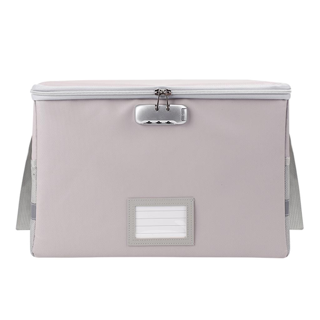 Fireproof Document Bag Fireproof Waterproof Storage Box with Lock Suitable for Hanging Letter/Legal