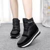 Winter Boots Waterproof Flat Shoes Women Warm Plush Snow Boots Non-slip Boots