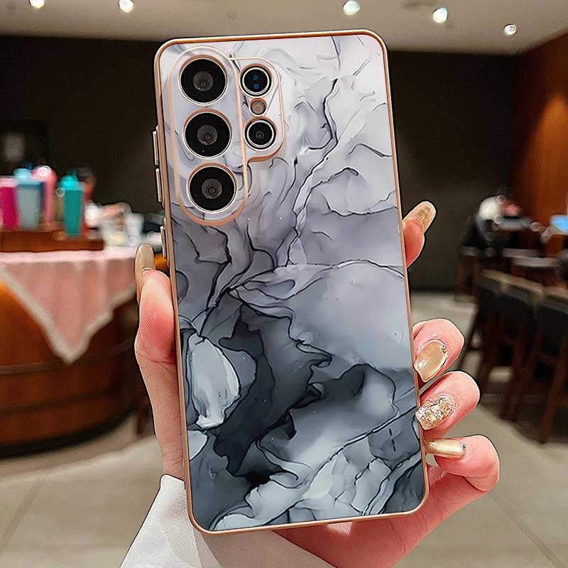 Magnetic Phone Case For Samsung Galaxy S25 S26 Ultra Edge S24 S23 FE A17 A56 A37 A16 A35 A55 A15 A36 A54 5G Marble Pattern Cover