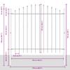 Garden Fence Woerden Gray 170 X 165 Cm Powder Coated Steel