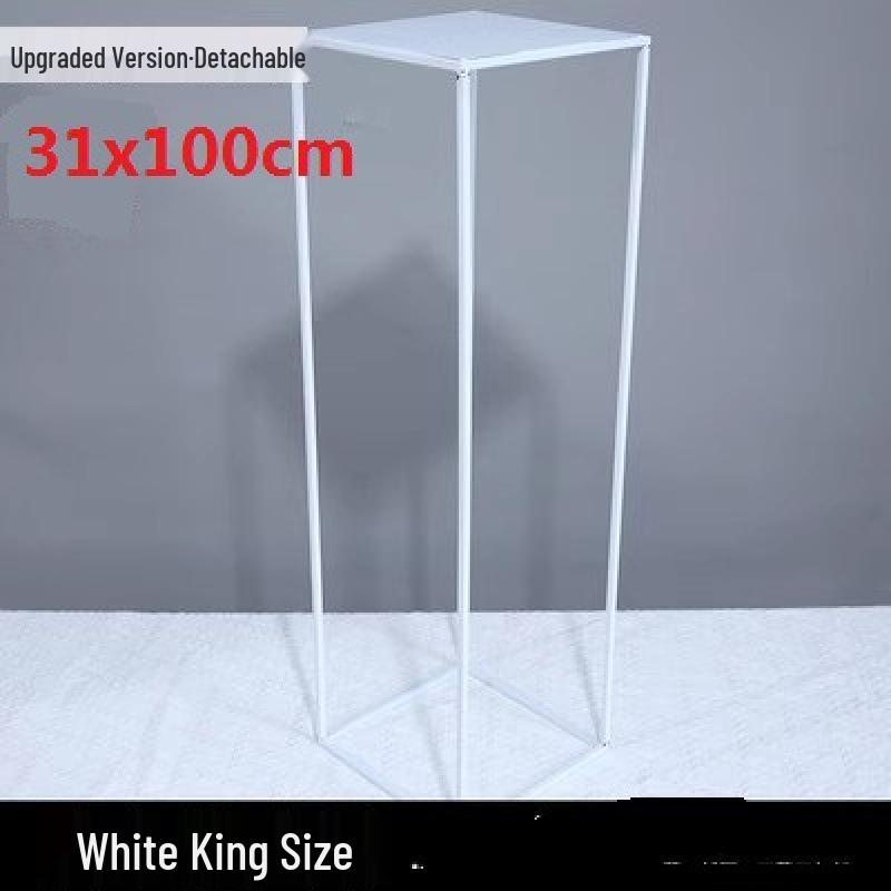 Geometric Square Frame Flower Stand for Weddings - Wrought Iron Artificial Flower Decor