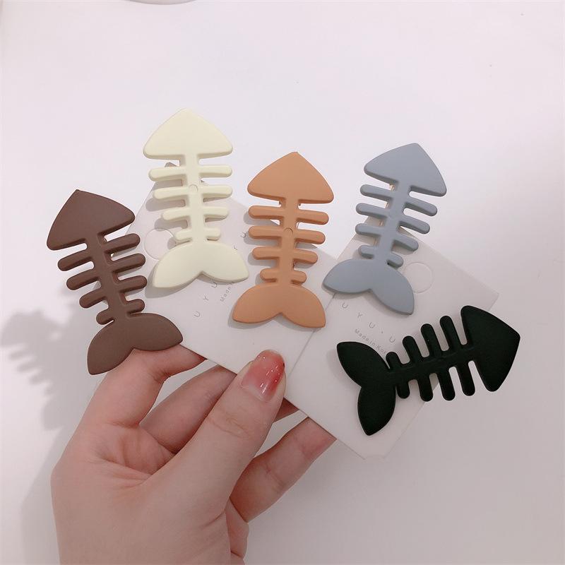 Korean Simple New Fishbone Hairpin Cute Side Bangs Hairpin Candy Color Headwear Girls Kids Women Hair Accessories