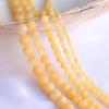 Creamy Yellow Jade Loose Beads: 4-12mm Round Natural Stone for Jewelry, Bracelets, Necklaces, Hairpins