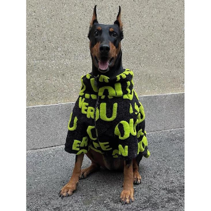 Fashion Clothes For Media Large Dogs Winter Warm Fleece Dog Jacket with Zipper Doberman Coats For Big Dogs ropa para perro