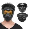 Motorcycle Goggles with Detachable Mask Outdoor Riding Cycling Protection Glasses(transparent)