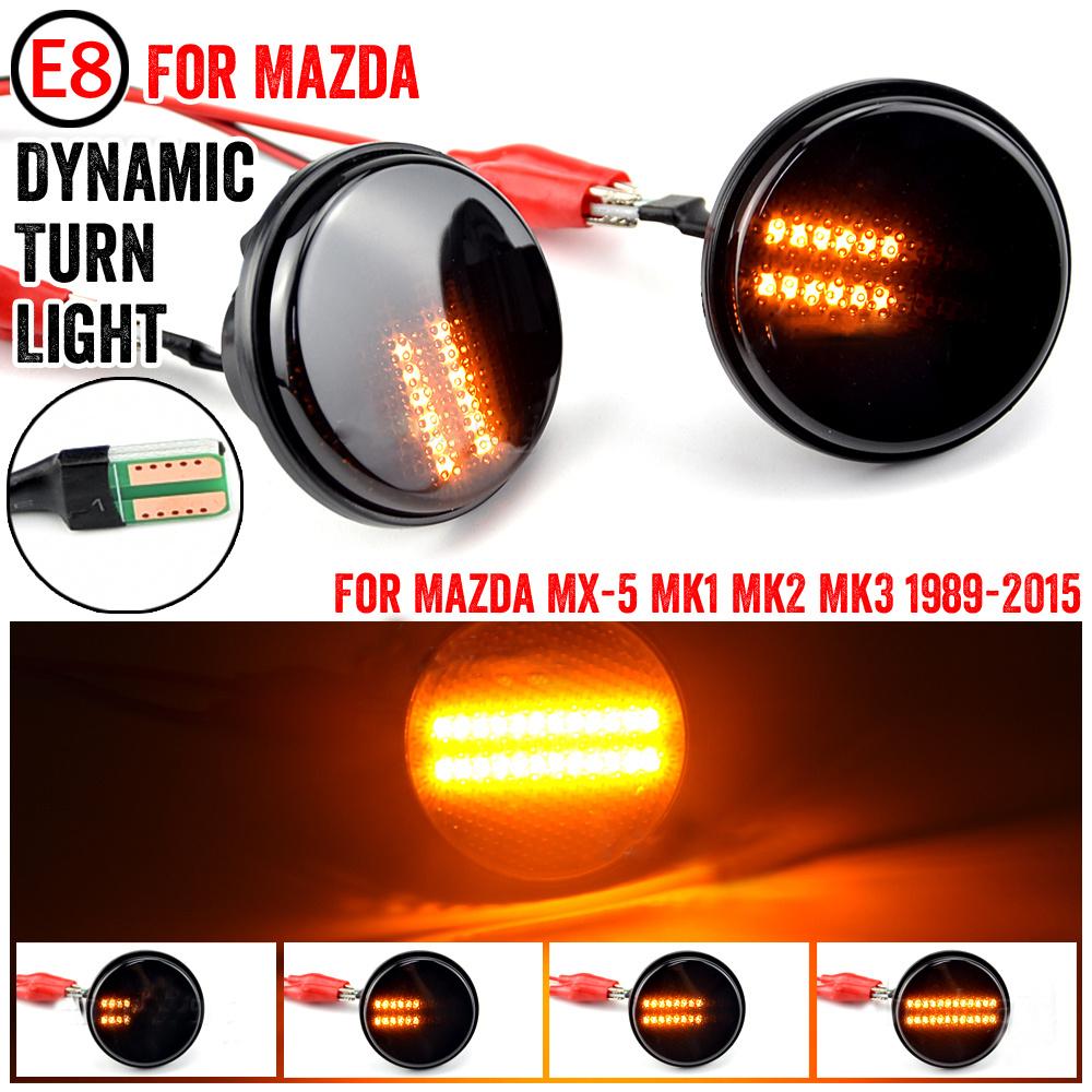 Dynamic LED Side Marker Light For Mazda MX-5 MK1 MK2 1989-2015 Turn Signal Lamp