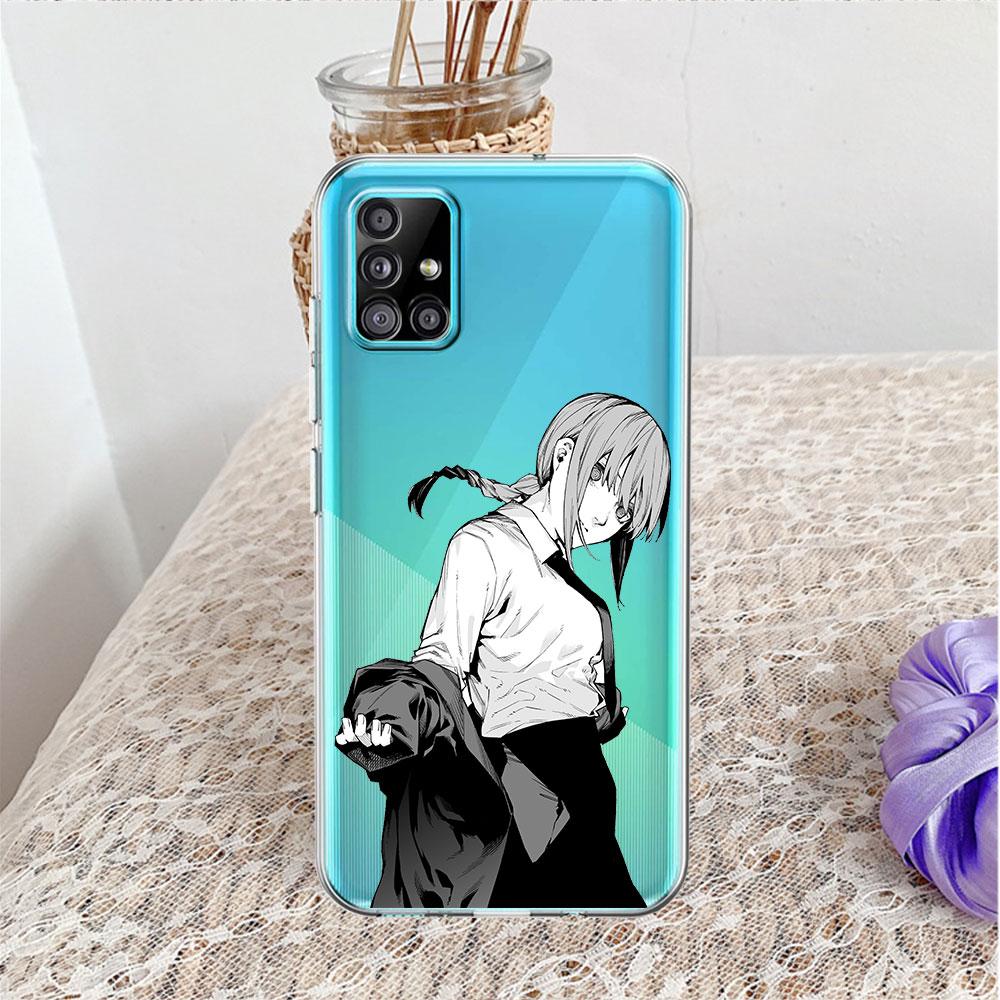 Soft Case For Samsung Galaxy A52 A12 A51 A32 A21s A22 A71 A31 A41 A53 A13 A02s A11 A72 A33 Clear Phone Cover Chainsaw Man Power