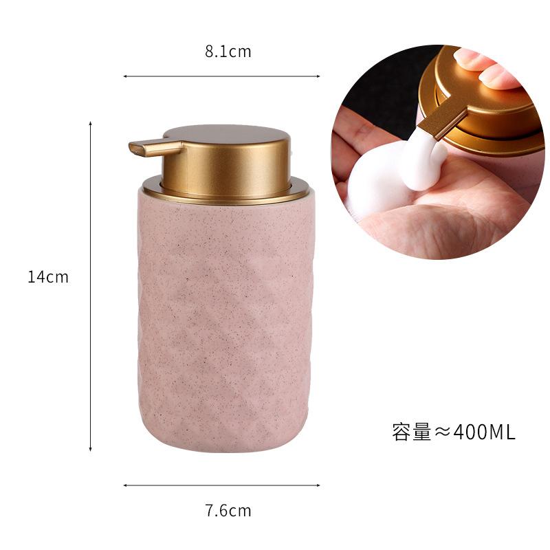 Ceramic press type bath gel bubble bottle hand wash shampoo soap dispenser bathroom accessories household liquid lotion bottle