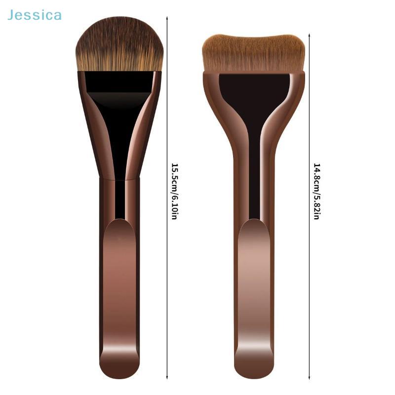 Ultra-thin Wide Tongue-shaped Foundation Brush With Seamless Concealing Small Pillow Flat Head Soft Bristle Makeup Tool