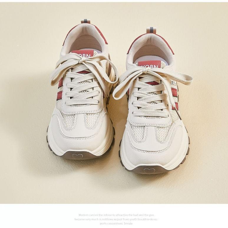 Super soft and high-value student sports shoes mesh breathable spring new platform dad shoes casual running shoes