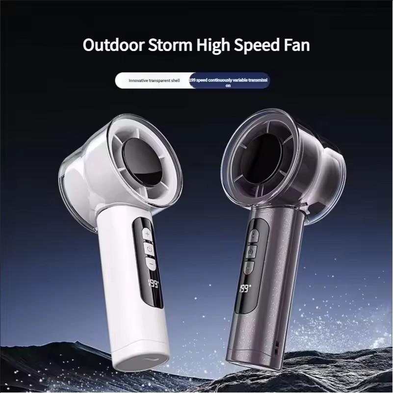 Xiaomi 2026 NEW MEET SUN 199 Speed Portable Handheld Fan Battery Operated Cooling Fan Adjustable Small Desktop Fan With Digital Display