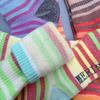 Colorful Striped 100% Merino Wool Knee-High Socks for Men & Women - Warm Autumn/Winter Wear